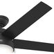 Anslee 52 inch Matte Black with Matte Black/Salted Black Blades Ceiling Fan