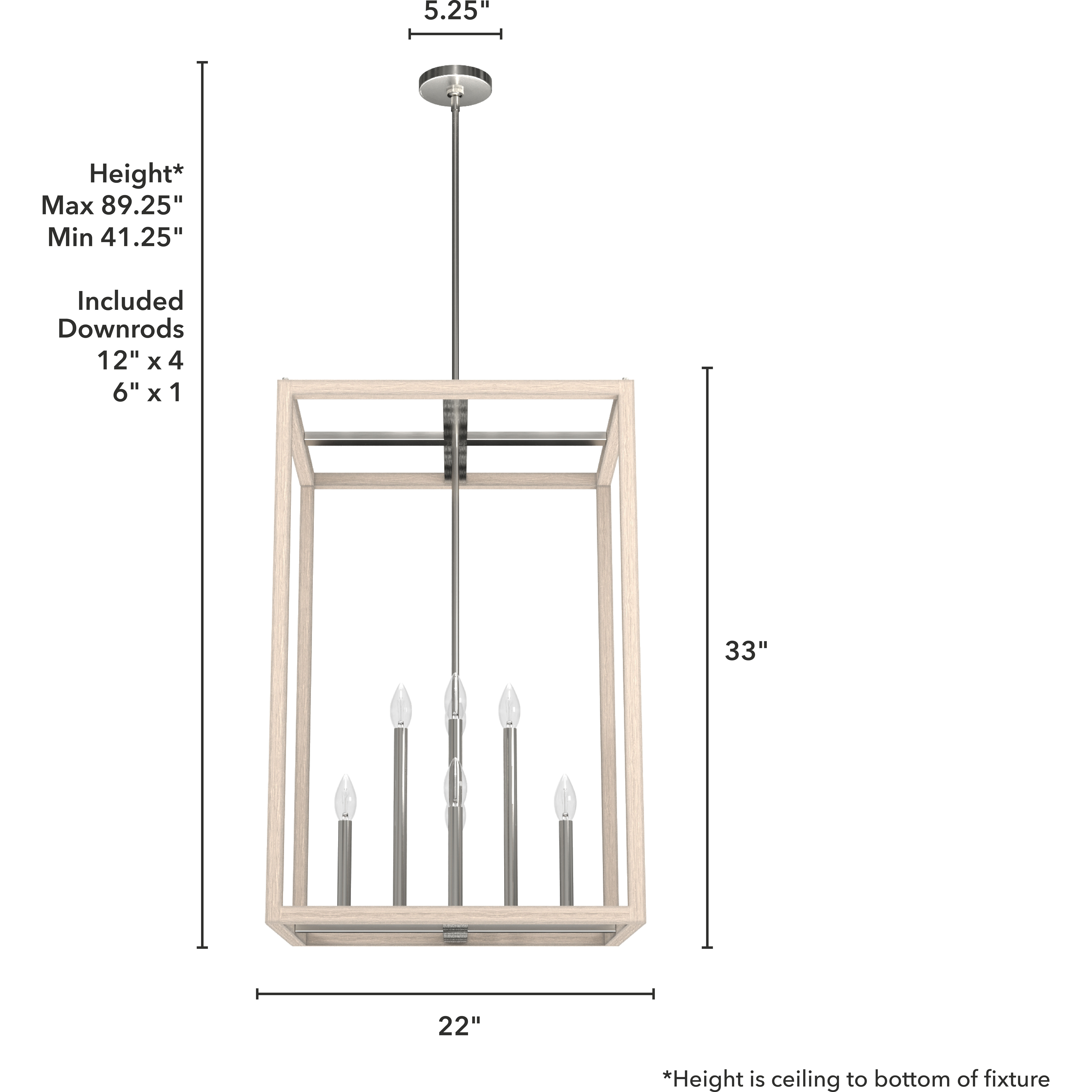 Squire Manor 4 Light 22 inch Brushed Nickel Pendant Ceiling Light