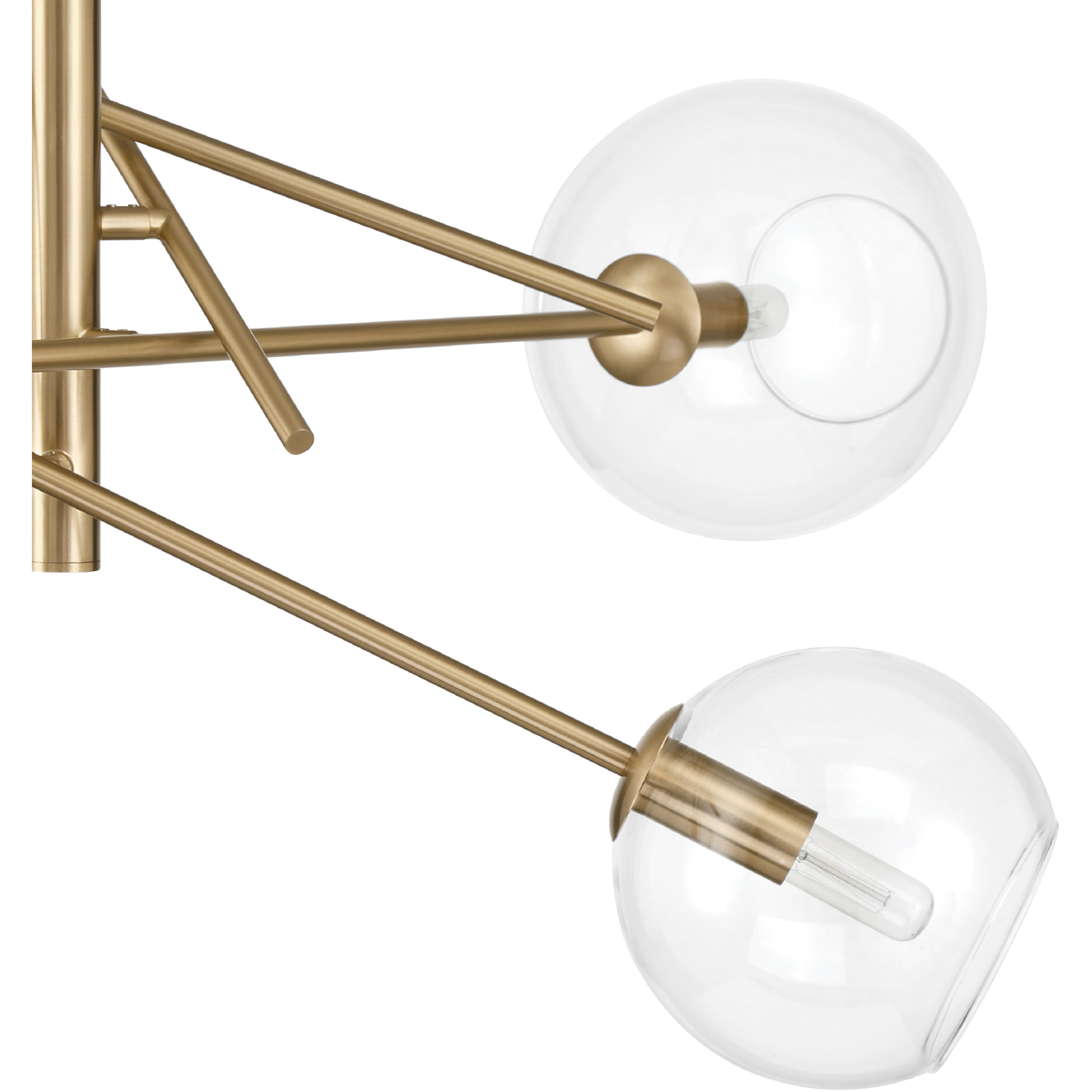 Farling 6 Light 44 inch Alturas Gold Chandelier Ceiling Light, Extra Large