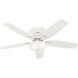 Kenbridge 52 inch Fresh White with Fresh White/Drifted Oak Blades Ceiling Fan, Low Profile