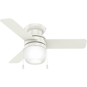 Acumen 42 inch Fresh White with Fresh White/Natural Wood Blades Ceiling Fan, Low Profile 