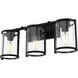 Astwood 3 Light 24.25 inch Matte Black Vanity Light Wall Light