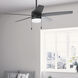 Bardot 52 inch Matte Black with Matte Black/Greyed Walnut Blades Ceiling Fan