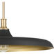 Moriso 1 Light 22 inch Matte Black and Modern Brass Pendant Ceiling Light, Large