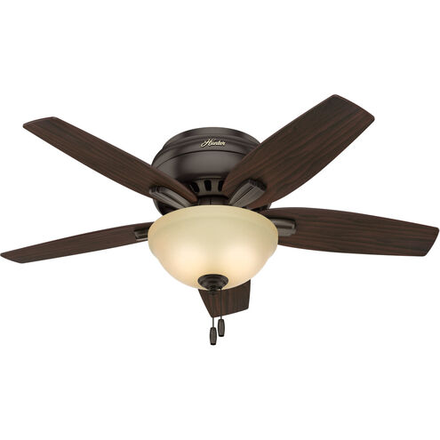 Newsome 42 inch Premier Bronze with Roasted Walnut/Yellow Walnut Blades Ceiling Fan, Low Profile