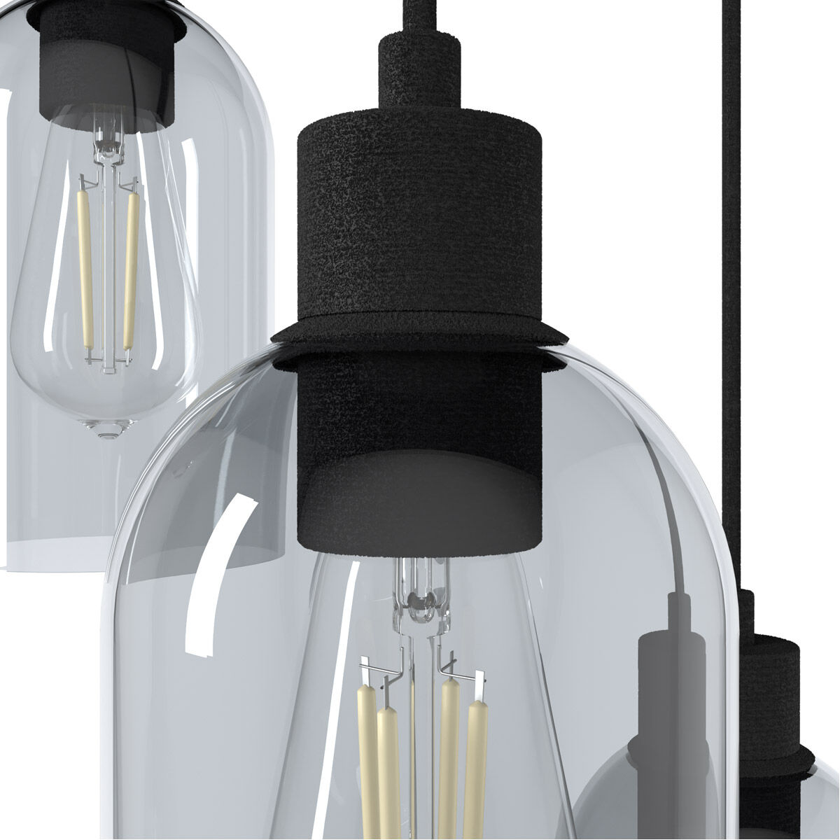 Lochemeade 3 Light 15 inch Natural Iron Cluster Pendant Ceiling Light