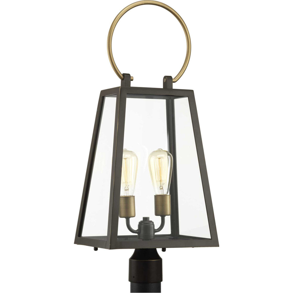 Laurel 2 Light 27 inch Antique Bronze Outdoor Post Lantern