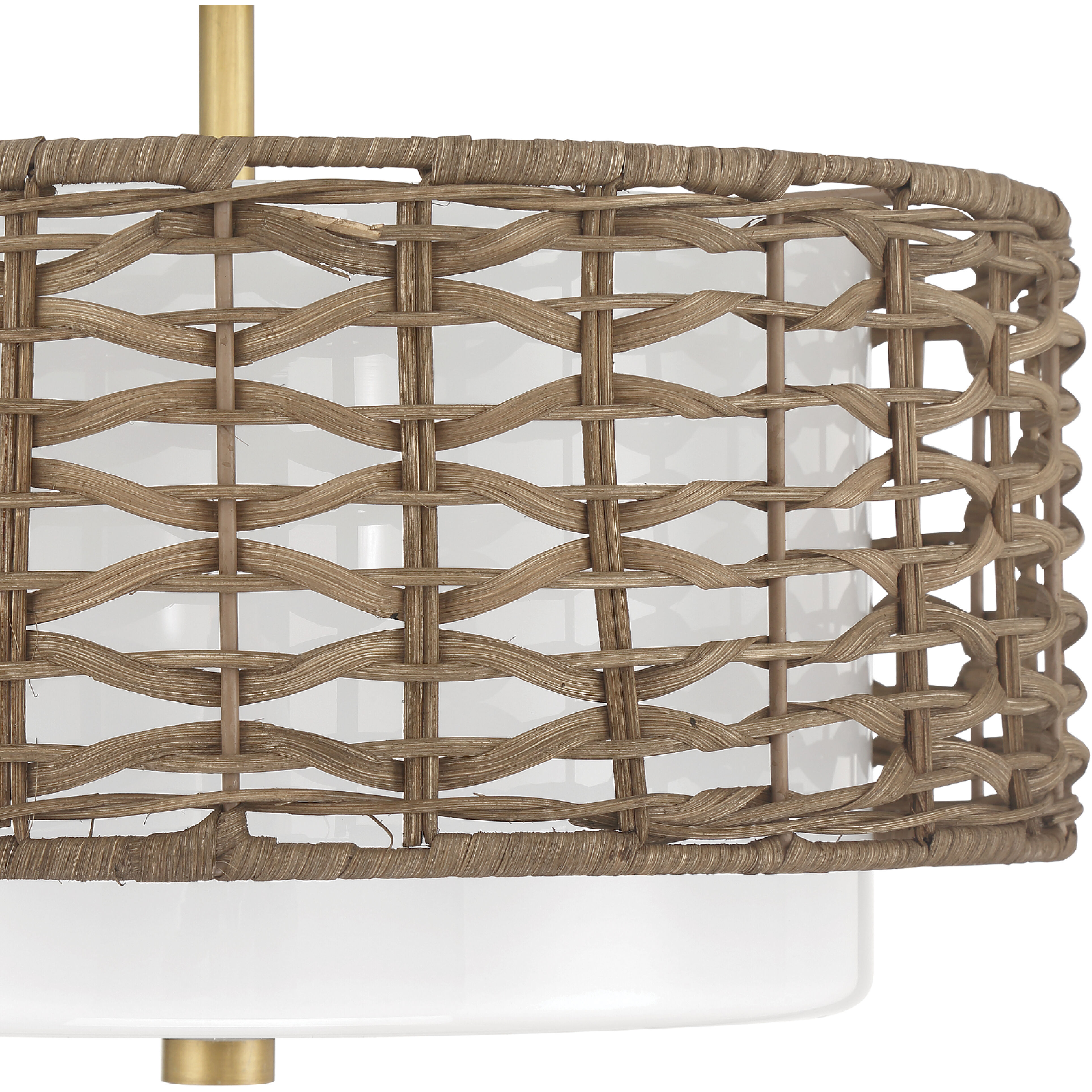 Laila 2 Light 14 inch Luxe Gold Semi Flush Mount Ceiling Light, Large