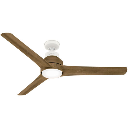 Lakemont 60 inch Matte White with White Washed Oak Blades Outdoor Ceiling Fan