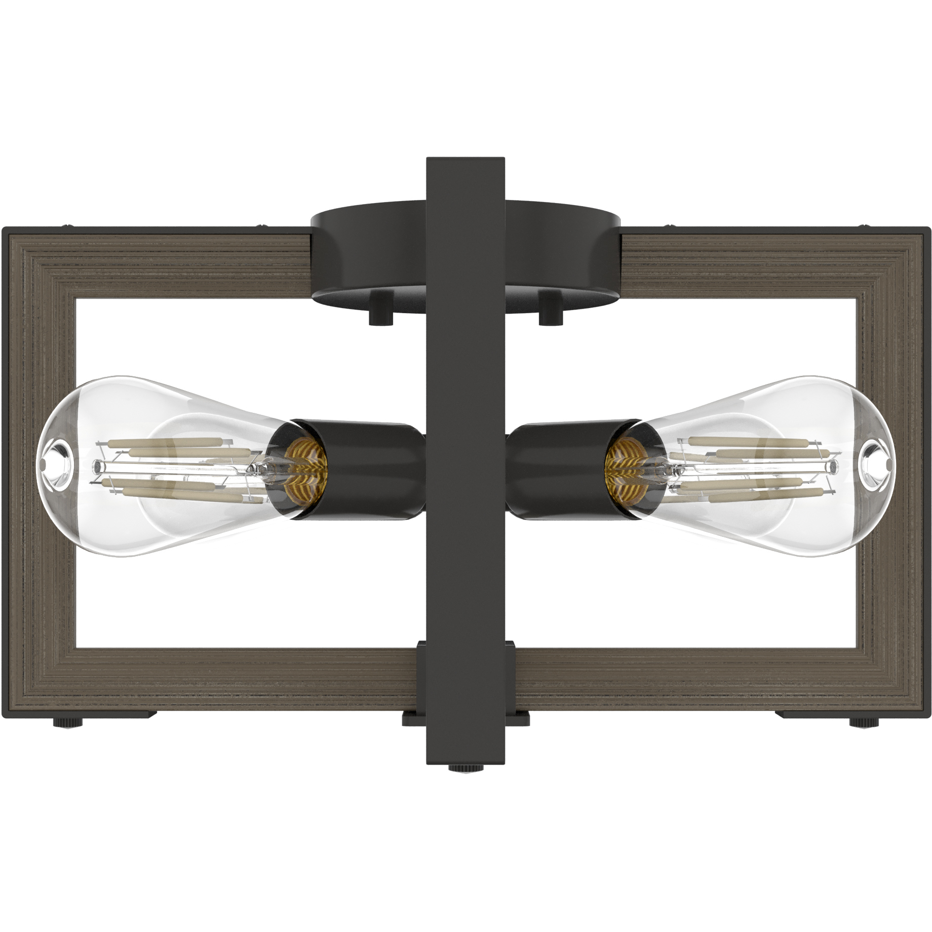 Woodburn 4 Light 8.5 inch Noble Bronze Flush Mount Ceiling Light