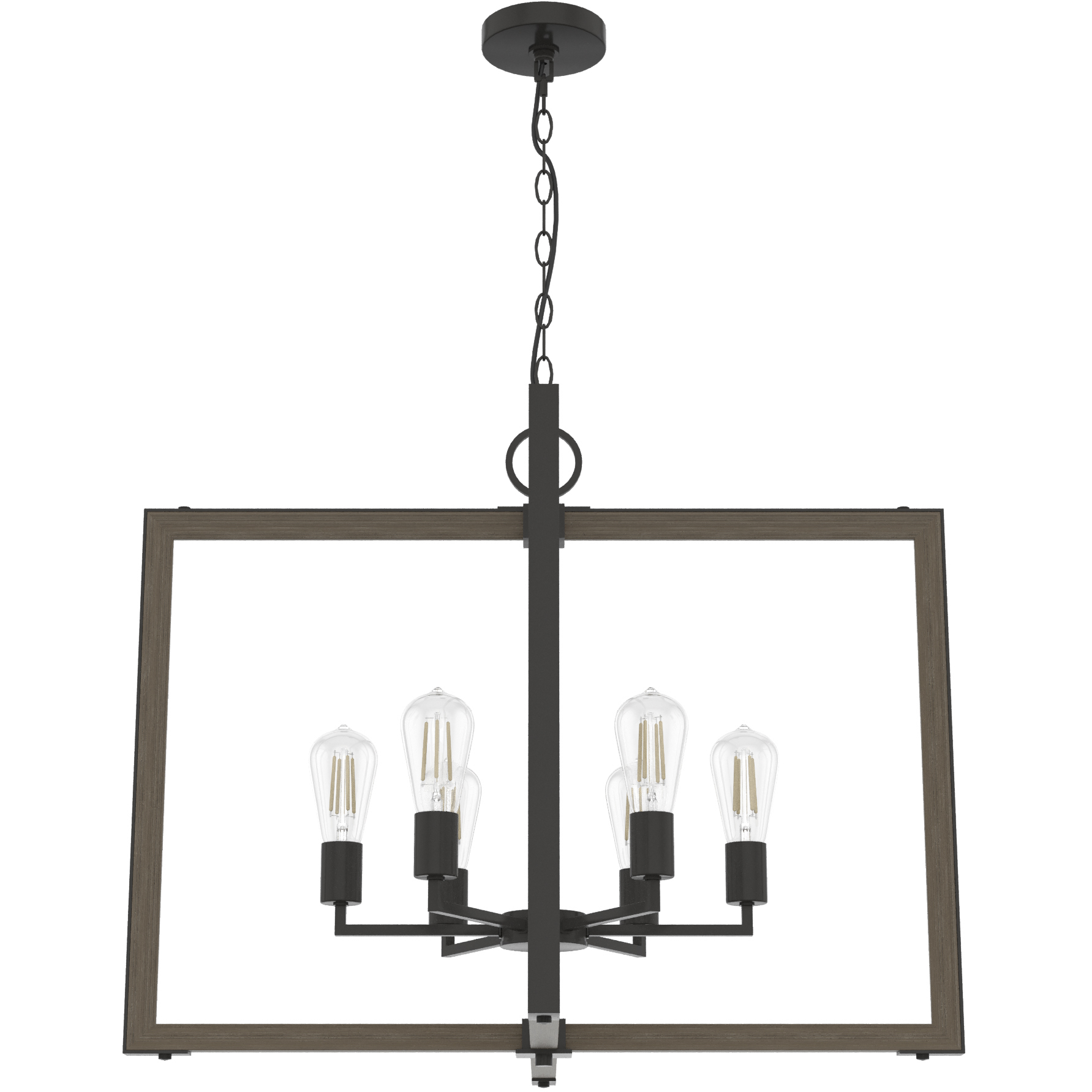 Woodburn 6 Light 30.5 inch Noble Bronze Pendant Ceiling Light