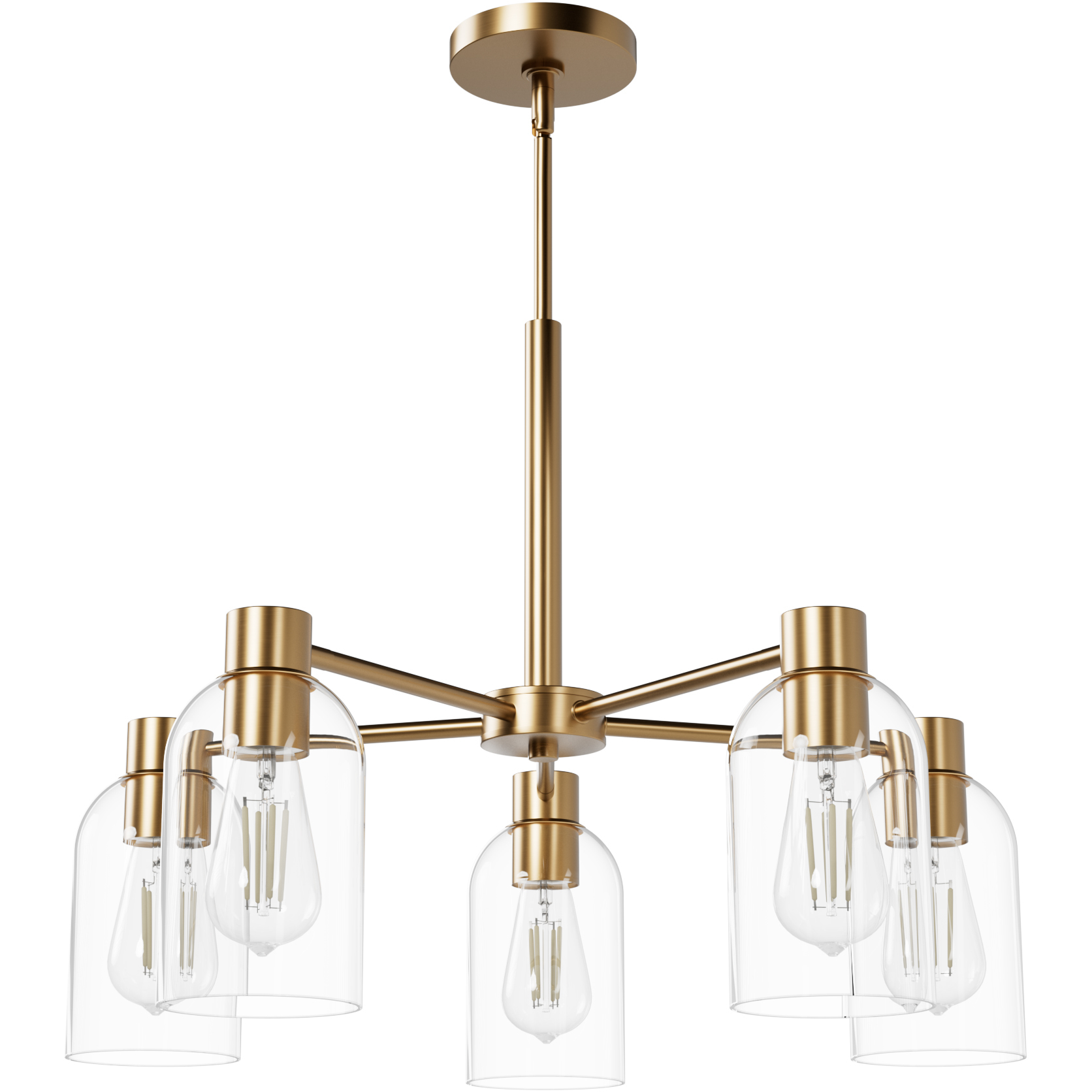 Lochemeade 5 Light 26 inch Alturas Gold Chandelier Ceiling Light, Medium