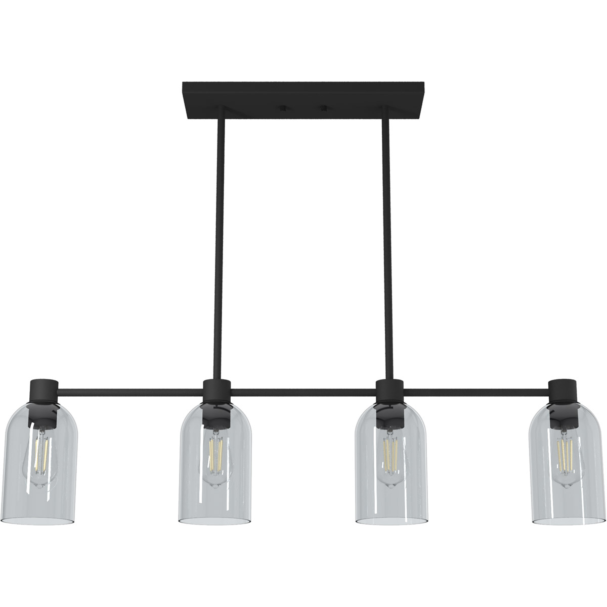 Lochemeade 4 Light 38 inch Natural Iron Linear Chandelier Ceiling Light
