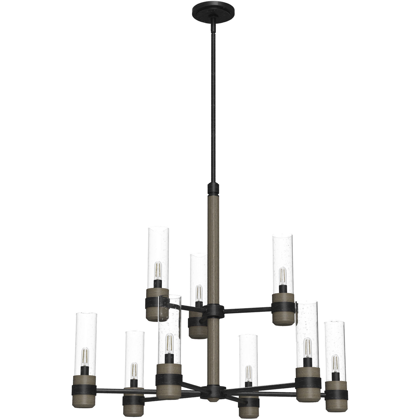 River Mill 9 Light 30 inch Rustic Iron Chandelier Ceiling Light
