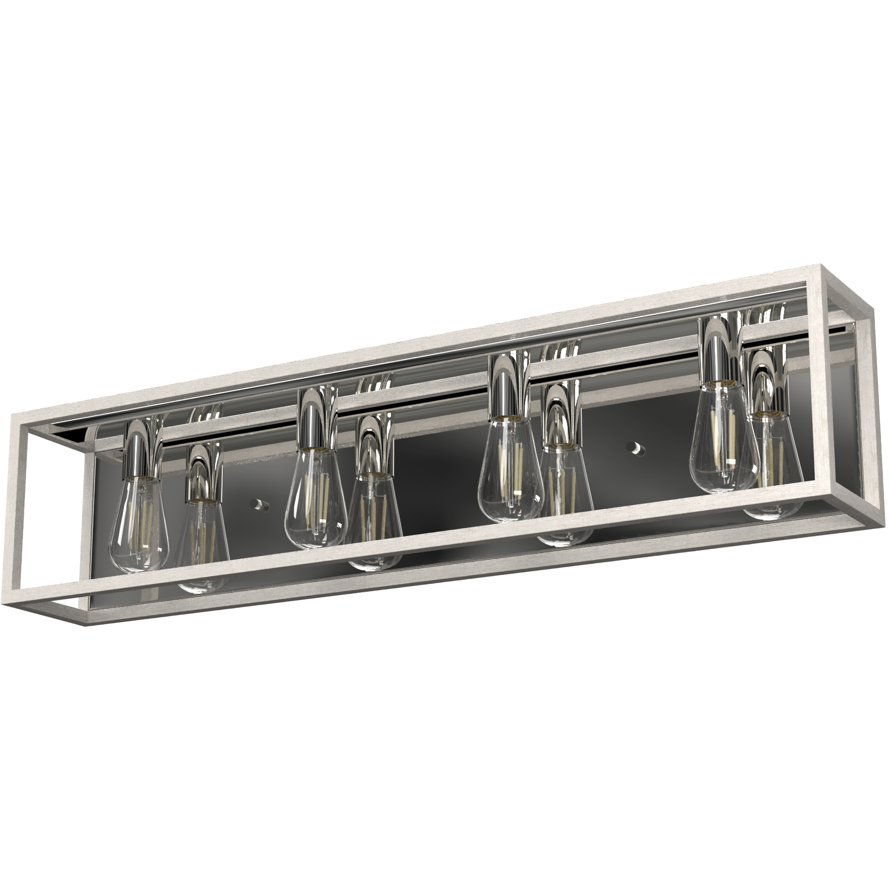 Squire Manor 4 Light 33 inch Distressed White Vanity Light Wall Light