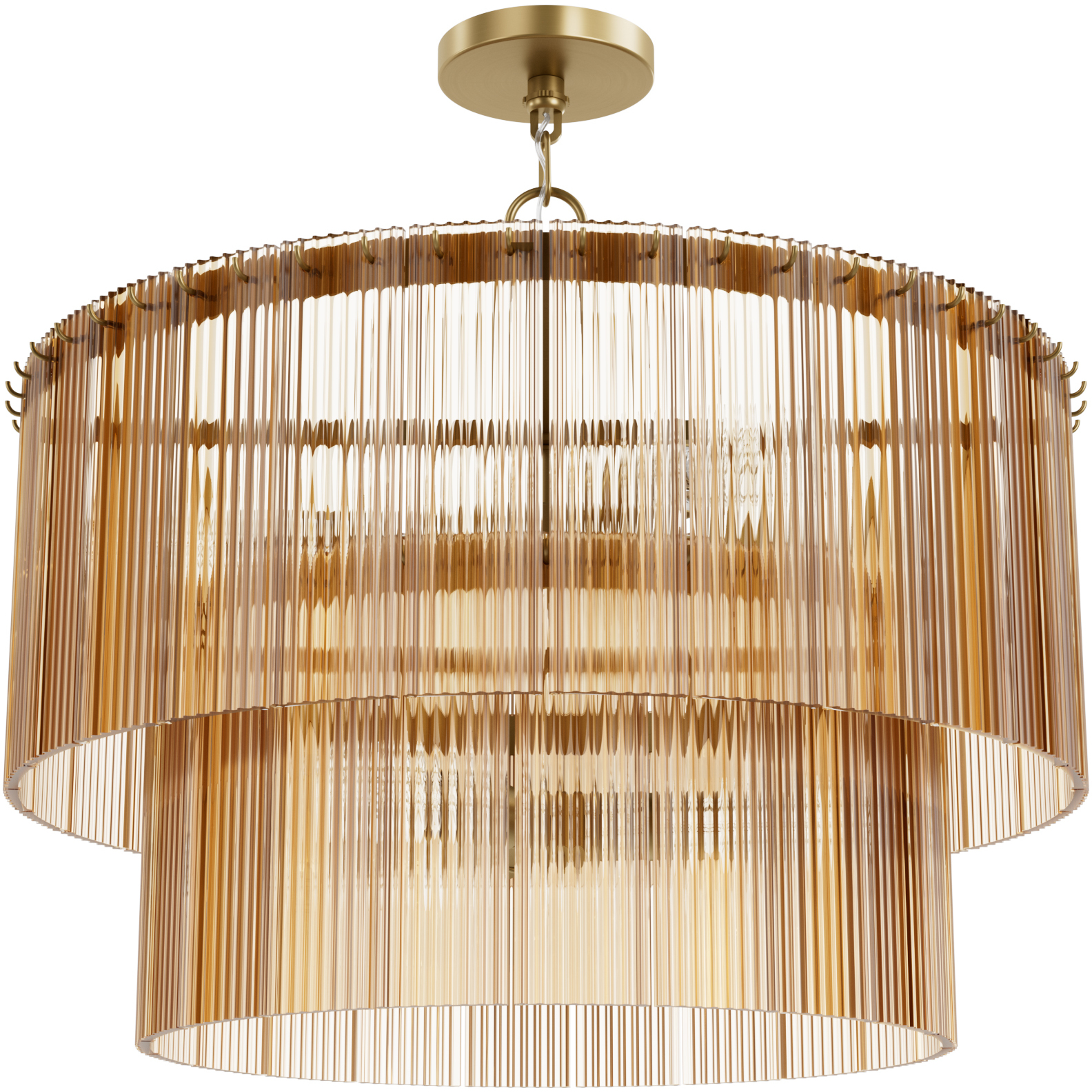 Ontario 6 Light 24 inch Luxe Gold Pendant Ceiling Light