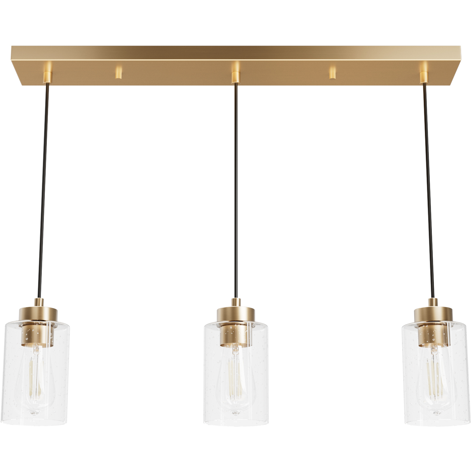 Hartland 3 Light 4.5 inch Alturas Gold Linear Cluster Pendant Ceiling Light, Medium