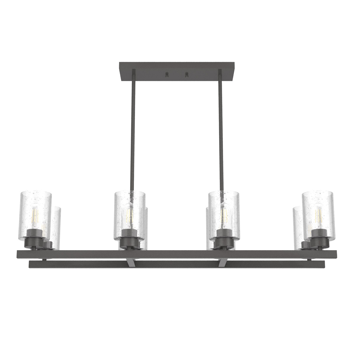 Hartland 8 Light 40 inch Noble Bronze Linear Chandelier Ceiling Light