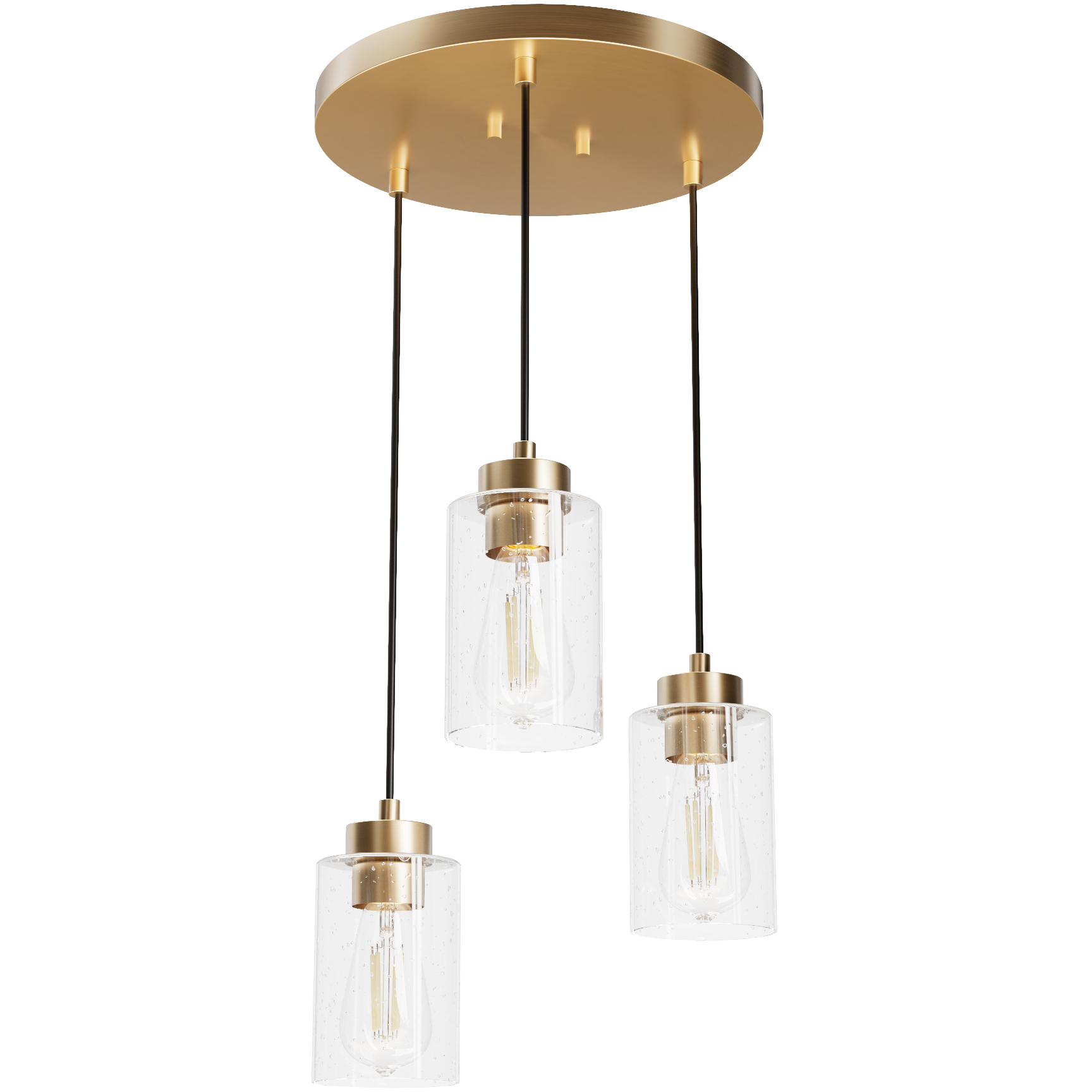 Hartland 3 Light 13.75 inch Alturas Gold Round Cluster Pendant Ceiling Light, Medium