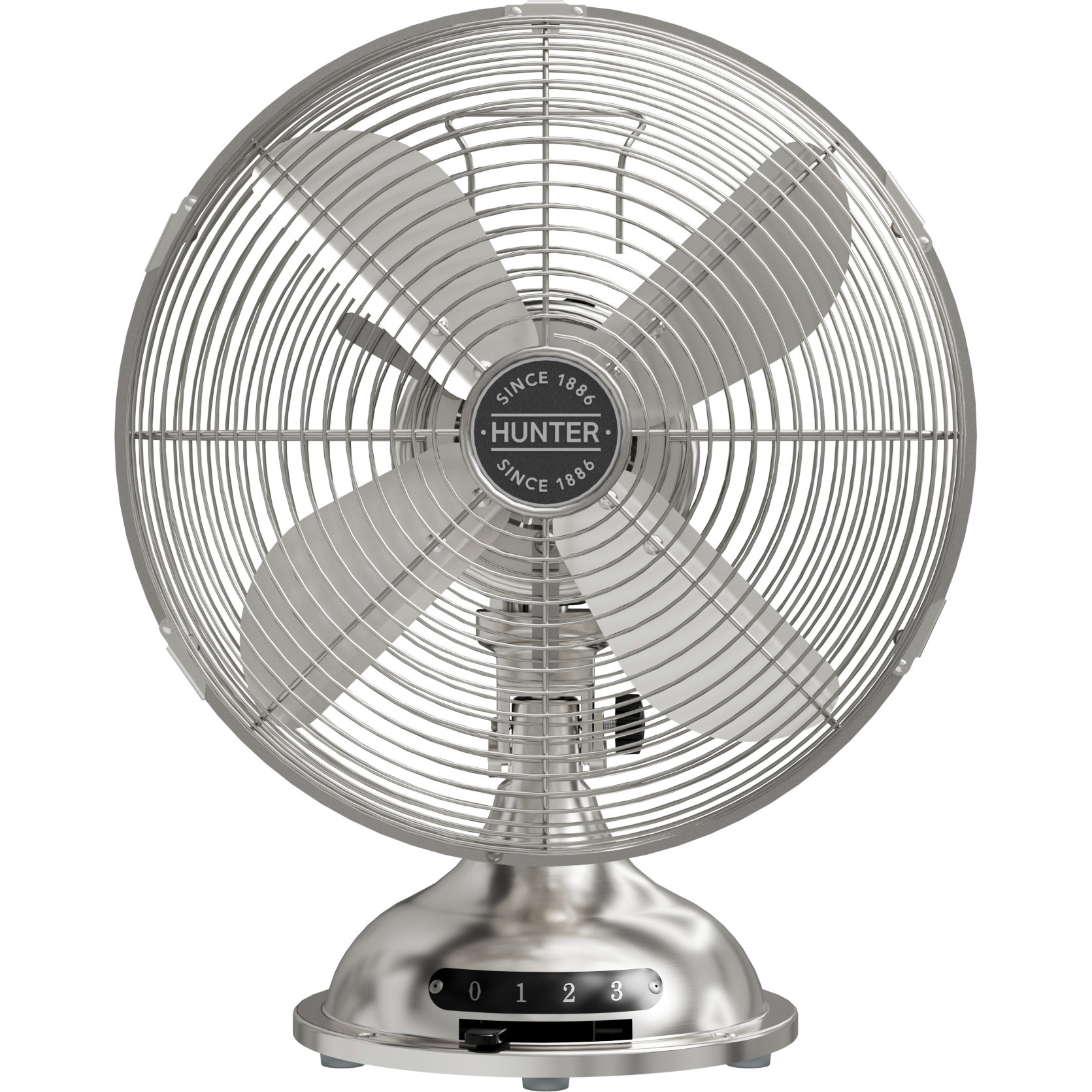 Classic D12 Brushed Nickel Portable Desk Fan