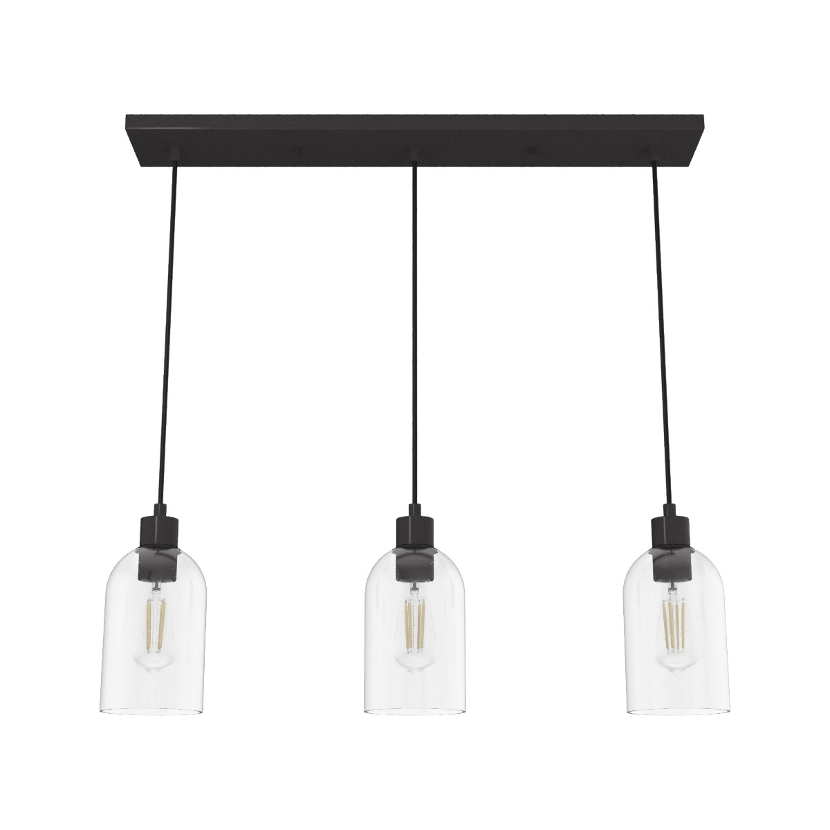 Lochemeade 3 Light 4.5 inch Noble Bronze Linear Cluster Pendant Ceiling Light