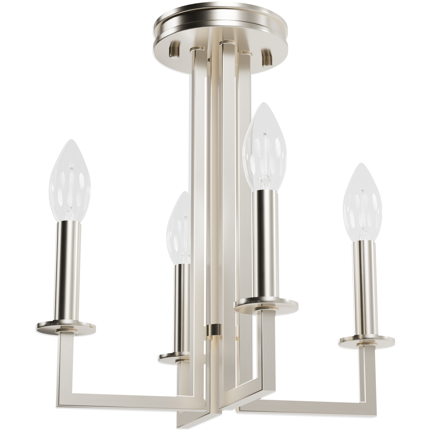 Bearden 4 Light 13 inch Brushed Nickel Chandelier Ceiling Light