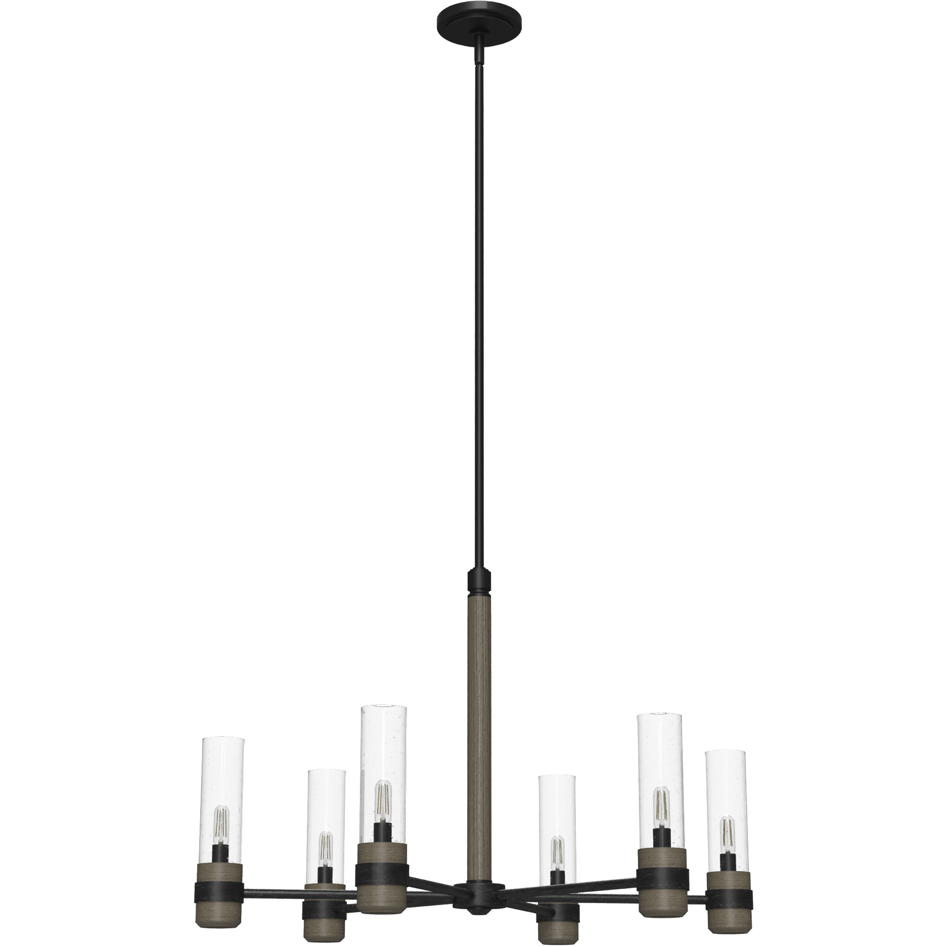 River Mill 6 Light 30 inch Rustic Iron Chandelier Ceiling Light