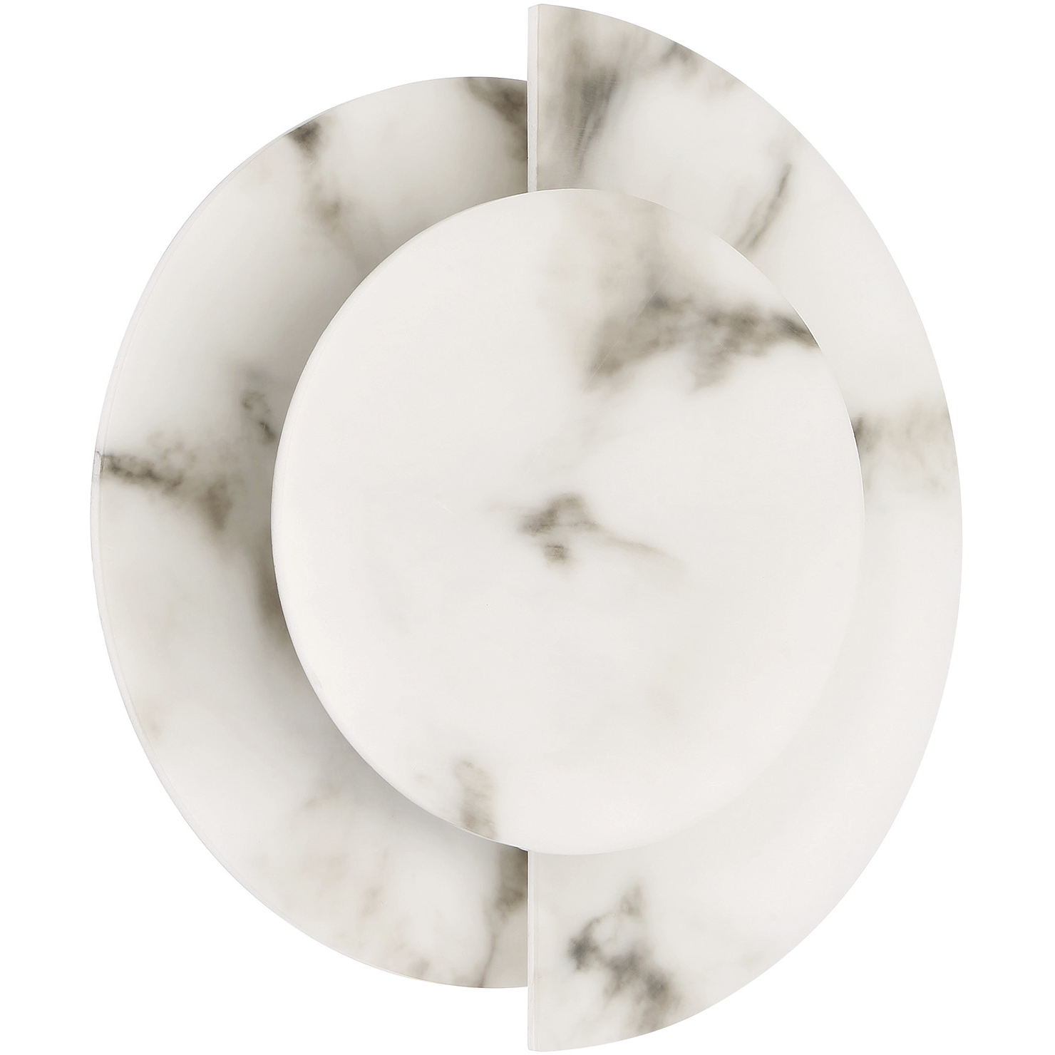 Opaline Crest 1 Light 8 inch Cast Alabaster and Luxe Gold Sconce Wall Light, Medium