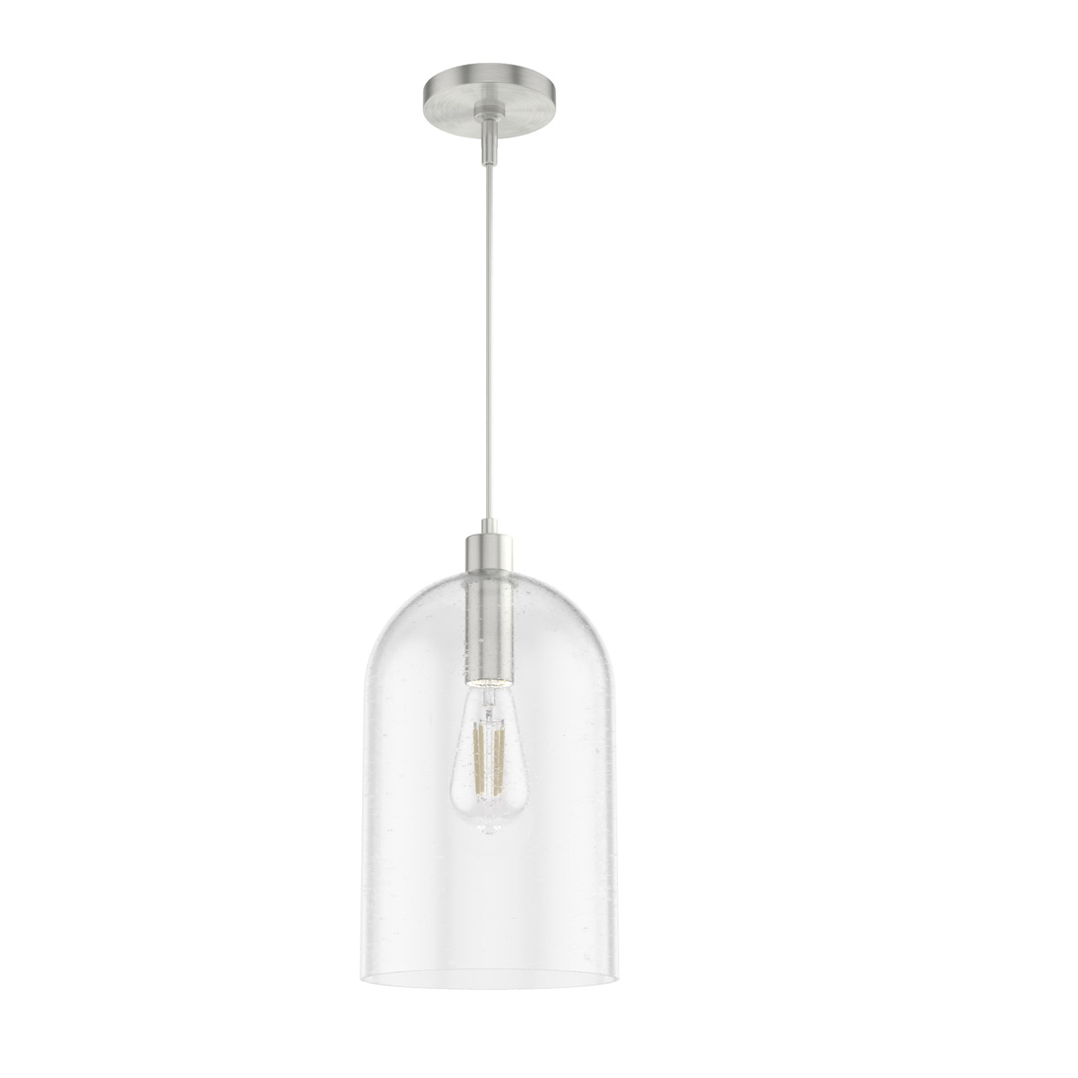 Lochemeade 1 Light 9 inch Brushed Nickel Pendant Ceiling Light