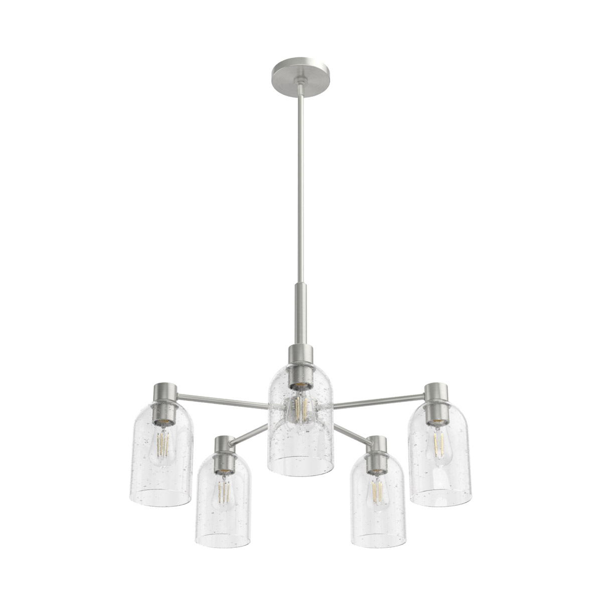 Lochemeade 5 Light 26 inch Brushed Nickel Chandelier Ceiling Light