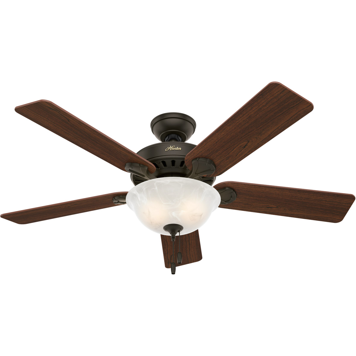 Pro's Best 52 inch New Bronze with Dark Cherry/Medium Oak Blades Ceiling Fan, Five Minute Fan
