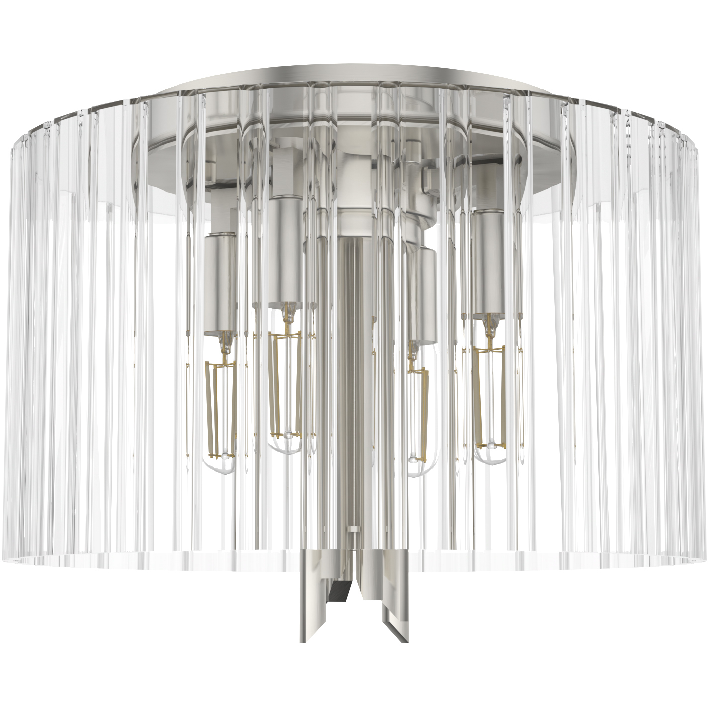 Gatz 4 Light 9.75 inch Brushed Nickel Flush Mount Ceiling Light