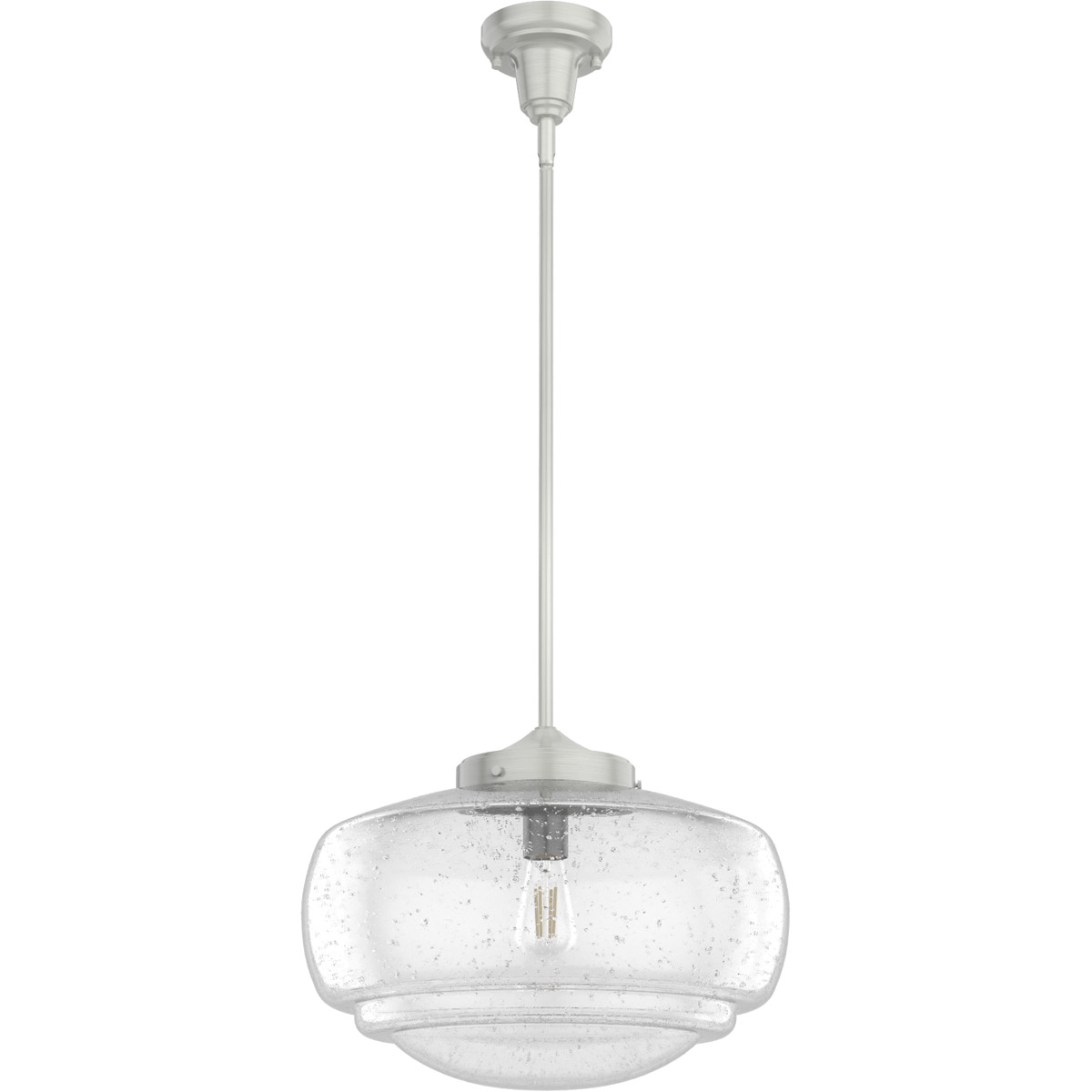 Saddle Creek 1 Light 16 inch Brushed Nickel Pendant Ceiling Light, Large