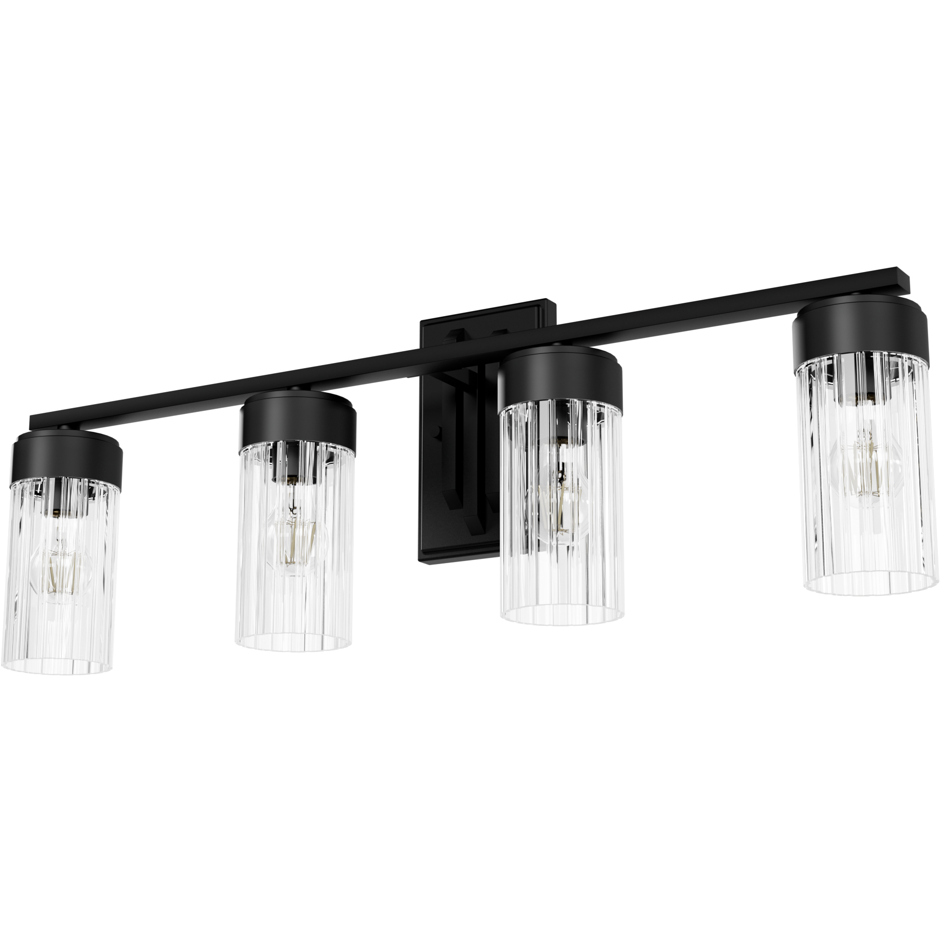 Gatz 4 Light 31.5 inch Matte Black Vanity Light Wall Light