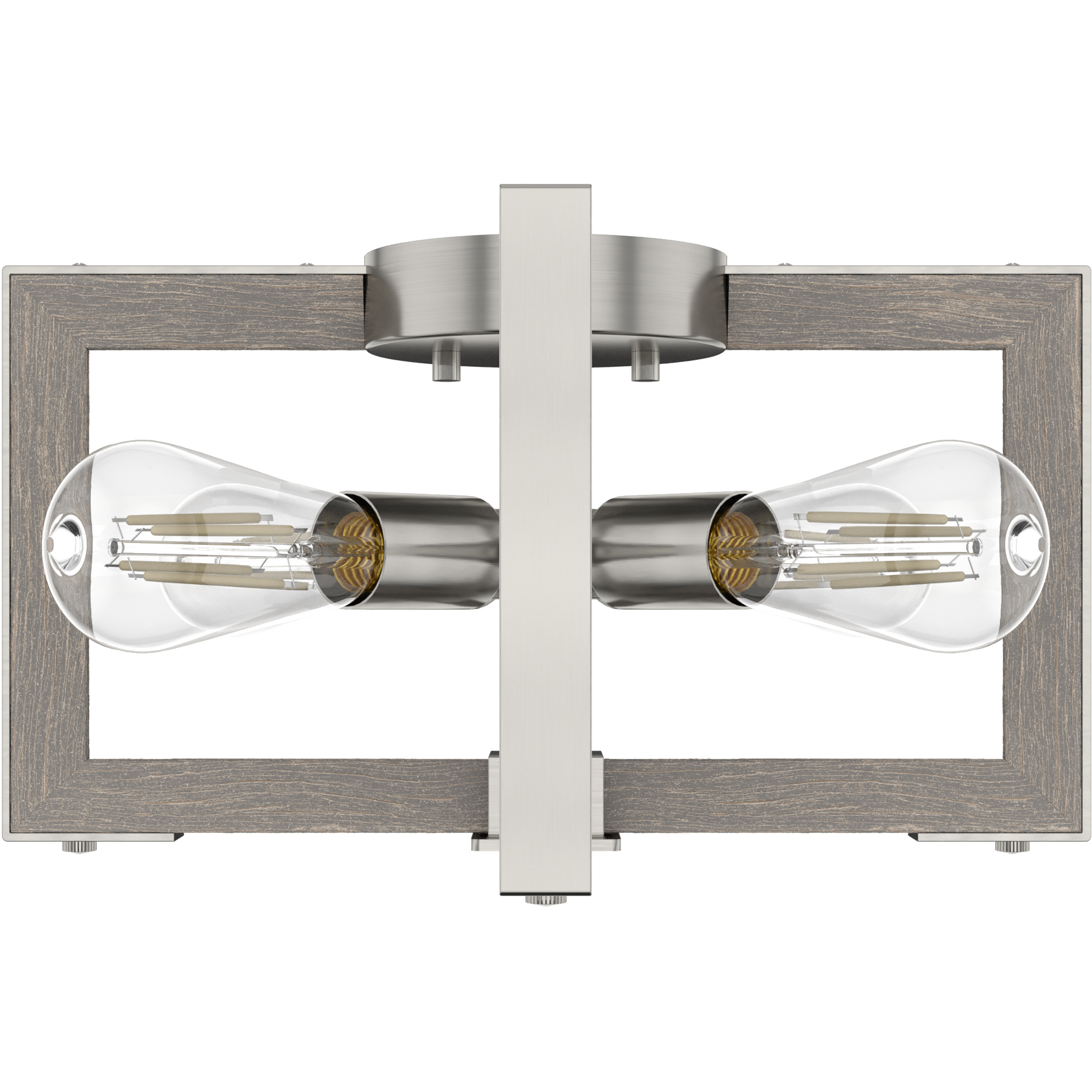 Woodburn 4 Light 8.5 inch Brushed Nickel Flush Mount Ceiling Light