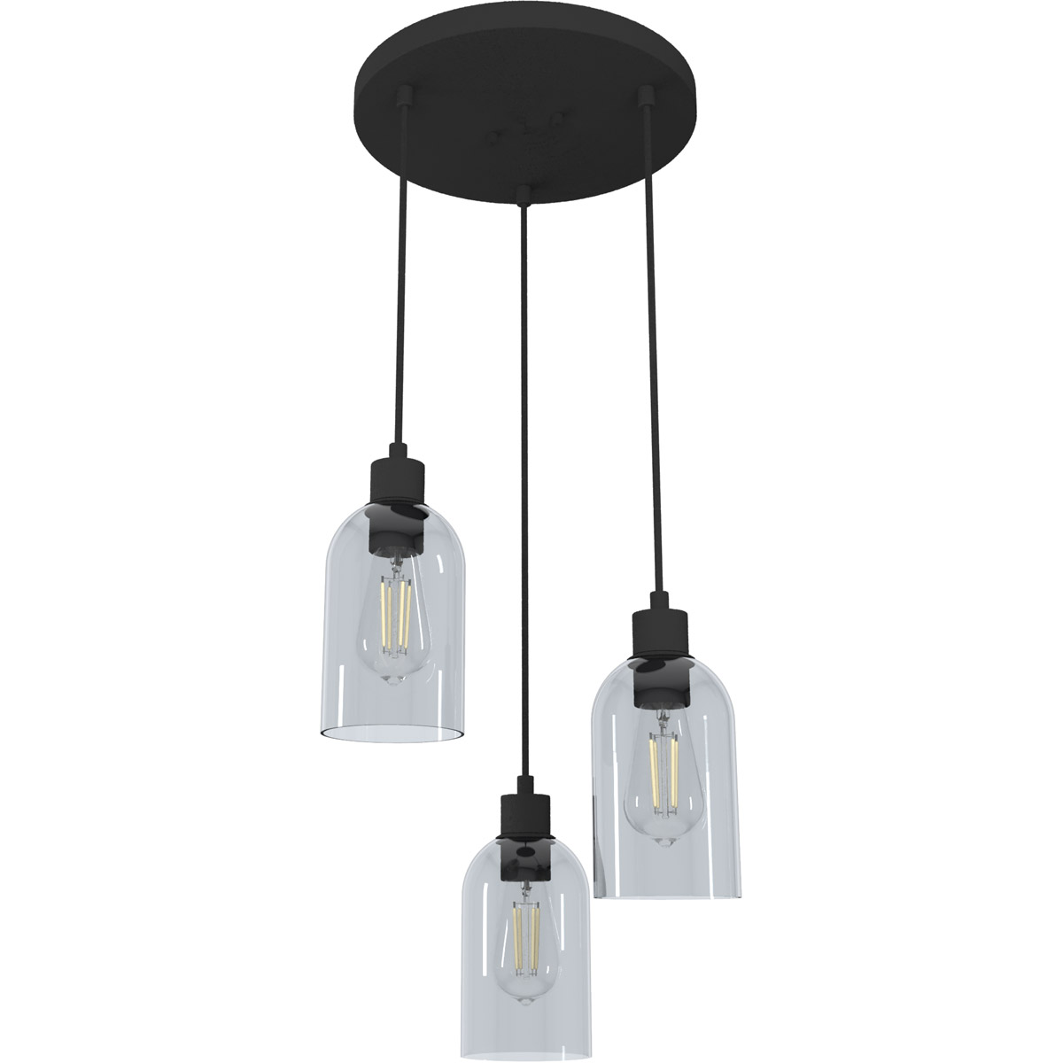 Lochemeade 3 Light 15 inch Natural Iron Cluster Pendant Ceiling Light